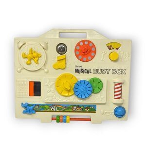 Disney Gabriel Musical Busy Box Mickey Mouse Baby Toy Crib 1977 Vintage Works